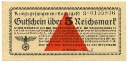 5 REICHSMARK PRIGIONIERI DI GUERRA WWII GERMANIA LAGERGELD 1939-1945 QSPL - Otros & Sin Clasificación