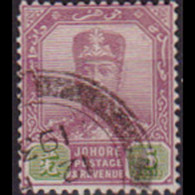 MALAYA-JOHORE 1926 - Scott# 120 Sultan WMK 4 $4 Used - Johore