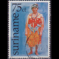SURINAM 1976 - Scott# 469 Women Costume 75c Used - Surinam