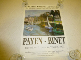Affiche Payen-Binet, 1992, Galerie Varine-Gincourt ; R13 - Afiches