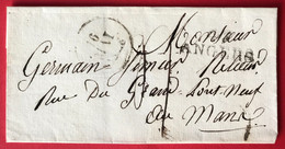 France, Griffe 47 ANGERS Sur Lettre (LSC) 16.5.1828 - (A370) - 1801-1848: Précurseurs XIX