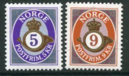 NORWAY 2002 Posthorn Definitive 5, 9 Kr. MNH / **.  Michel 1415-16 - Unused Stamps