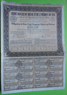 3 X Obligations CREDIT FONCIER DU BRESIL ET DE L'AMERIQUE DU SUD 1940 - Banque & Assurance