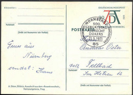 GERMANY - PC  FDC  ALBRCHT DURERS - 1971 - Grabados