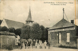 Claville * Rue Place * Le Bureau De Poste * L'église * Le Monument Aux Morts * Groupe D'enfants - Sonstige & Ohne Zuordnung