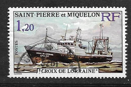 Timbres Oblitérés De St Pierre Et Miquelon, N°453 YT, Bateau De Pêche " Croix De Lorraine" - Gebruikt