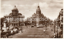 HULL VICTORIA SQUARE OLD R/P  POSTCARD YORKSHIRE - Hull