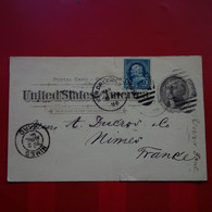 ENTIER NEW ORLEANS POUR NIMES 1896 - Lettres & Documents