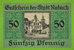 ALLEMAGNE / RODACH / 50  PFENNIG / NOTGELD /  15 AOUT 1920 / N° SERIE 02422 - Ohne Zuordnung