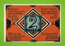 ALLEMAGNE / HEILIGENHAFEN HOLSTEIN / 2 MARK / NOTGELD / 12 AVRIL 1922 / PAS DE N° SERIE - 10 Deutsche Mark