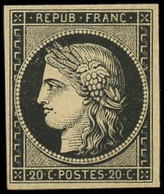 ** EMISSION DE 1849 - 3    20c. Noir Sur Jaune, Fraîcheur Postale, TTB. C Et Br - 1849-1850 Ceres