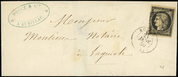 Let EMISSION DE 1849 - 3    20c. Noir Sur Jaune, Obl. GRILLE Et Càd T15 RODEZ 21/1/50 S. LSC, TB - 1849-1876: Classic Period