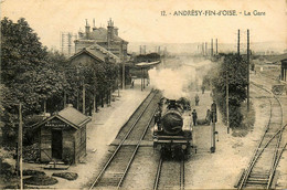 Andrésy Fin D'oise * Vue Sur La Gare Du Village * Train Locomotive * Ligne Chemin De Fer - Andresy