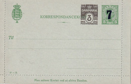 DANEMARK  ENTIER POSTAL/GANZSACHE/POSTAL STATIONERY  CARTE-LETTRE - Postal Stationery
