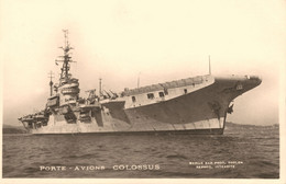 Porte Avions COLOSSUS * Bateau De Guerre Marine Aviation Colossus * Carte Photo - Warships