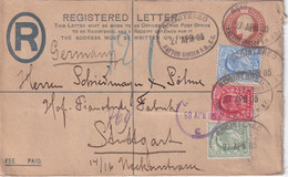 GRANDE BRETAGNE 1905  ENTIER POSTAL/GANZSACHE/POSTAL STATIONERY LETTRE DE LONDON AVEC CACHET ARRIVEE STUTTGART - Material Postal
