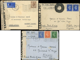 Let Grande-Bretagne, 3 Env. Période 1941-42 Pour Alger Avec Censure, TB - 1840 Mulready Envelopes & Lettersheets