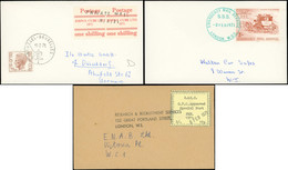 Let Grande-Bretagne, Grève Postale De 1971, 3 Plis Dont Un Pour La RFA Avec TP Belge, TB - 1840 Mulready Envelopes & Lettersheets