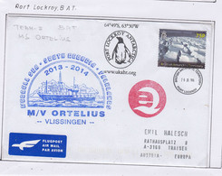 British Antarctic Territory (BAT) 2014 Cover Visit M/V Ortelius Port Lockroy 26.01.2014 (NL182A) - Lettres & Documents