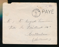 NOODSTEMPEL  PAYE    COVER  PUERS 1918  2 SCANS - Fortune Cancels (1919)