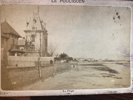 Le Pouliguen * Photo CDV Cabinet Circa 1860/1890 * Villa Et Plage * VILLA - Le Pouliguen