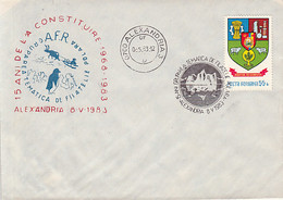 POLAR PHILATELIC EXHIBITION, PENGUINS, REINDEER SLED, SPECIAL COVER, 1983, ROMANIA - Events & Gedenkfeiern