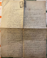 Acte Notarié De 1798 (An 7 De La Répub) Commune De Gonfreville Periers Montmartin En Graignes - Succession Le Parquier - Manuscrits