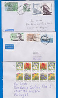 Set Of 3 Cover Enveloppes Enveloppe Sweden To Portugal Timbres Stamps 2022 Sverige Suede - Brieven En Documenten