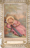 IMAGE PIEUSE RELIGIEUSE CANIVET DENTELLE - Souvenir De Sous Diaconat - Ordination Sous Diacre En 1883 Henri Houzé - Devotion Images