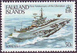FALKLAND - Aircraft Carrier "Hermes" HELICOPTER - MNH - 1983 - Ships