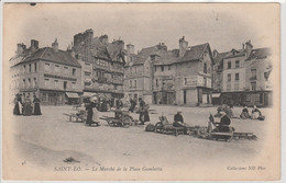 SAINT LO LE MARCHE DE LA PLACE GAMBETTA EN 1904 - Saint Lo