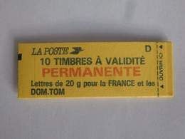 2806-C1 - TVP Rouge - LUXE** - Carnet Fermé - Lettre D - Conf 6 - Non Classificati
