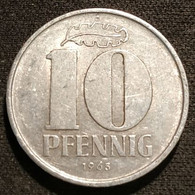 RDA - ALLEMAGNE - GERMANY - 10 PFENNIG 1965 A - KM 10 - 10 Pfennig