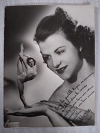 Photo Dédicacée à Identifier Pin Up Artiste Cabaret Music-hall Cinéma  Cirque Opéra 1940 1950 - Fotos Dedicadas