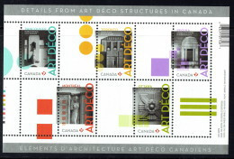 2011  Art Deco In Canada   Souvenir Sheet Of 5 Different  Sc 2471  MNH - Neufs