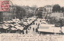 Suisse -  LAUSANNE - Le Marché -  Place Riponne - 1905 - VD Vaud
