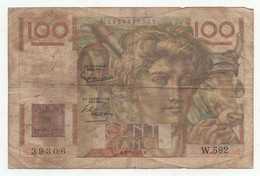 France. Billet De 100 Francs. Jeune Paysan. F.7.f.1954.F. Billet Usagé - 100 F 1945-1954 ''Jeune Paysan''