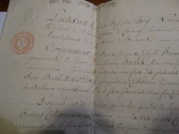 Acte  Année 1889   (Chimay) - Manuscripts