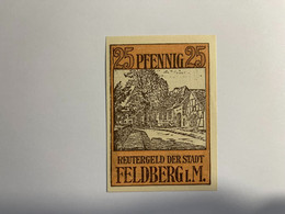 Allemagne Notgeld Feldberg 25 Pfennig - Sammlungen