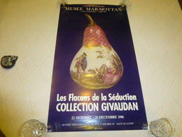 Affiche Les Flacons De La Séduction (parfum) Givaudan Musée Marmottan 1986 40x70 ; R14 - Afiches