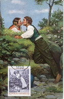 68857 Austria, Maximum 1965 Painting Of Carl Von Pettenkofen, Stelldichein Rendezvous,the Kiss,der Kuss,le Baiser,vintag - Maximum Cards