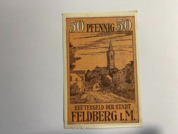 Allemagne Notgeld Feldberg 50 Pfennig - Sammlungen