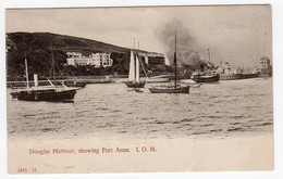 CPA Ile Island Of Man Royaume Uni United Kingdom Douglas Harbour Showing Fort Anne éditor IOM I. O. M. - Isle Of Man