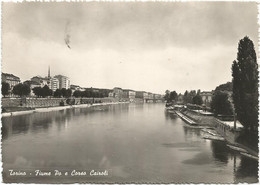 AB1259 Torino - Fiume Po E Corso Cairoli - Panorama / Viaggiata 1956 - Fiume Po