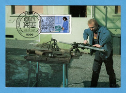 BRD 1987  Mi.Nr. 1315 , Handwerksberufe - Installateur -  Maximum Card - Erstausgabetag 09.04.1987 - 1981-2000