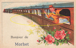 Bonjour De MORHET - Carte Colorée  Avec Train - Vaux-sur-Sûre