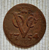 Netherlands East Indies 1754 - VOC - New York Penny/1 Duit - KM# 152.3 - Indes Neerlandesas