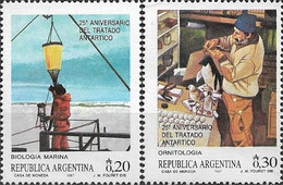 ARGENTINA - COMPLETE SET 25th ANNIVERSARY OF THE ANTARCTIC TREATY 1987 - MNH - Trattato Antartico