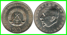 ( GERMANY ) REPUBLICA DEMOCRATICA DE ALEMANIA AÑO 1971 ( RDA ) 100TH ANNIVERSARY - BIRTH OFHEINRICH MANN, WRITER MONEDA - Sammlungen