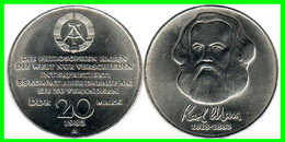 ( GERMANY ) REPUBLICA DEMOCRATICA DE ALEMANIA AÑO 1983 ( RDA ) 00TH ANNIVERSARY - DEATH OFKARL MARX MONEDA DE 20-DM - Collections